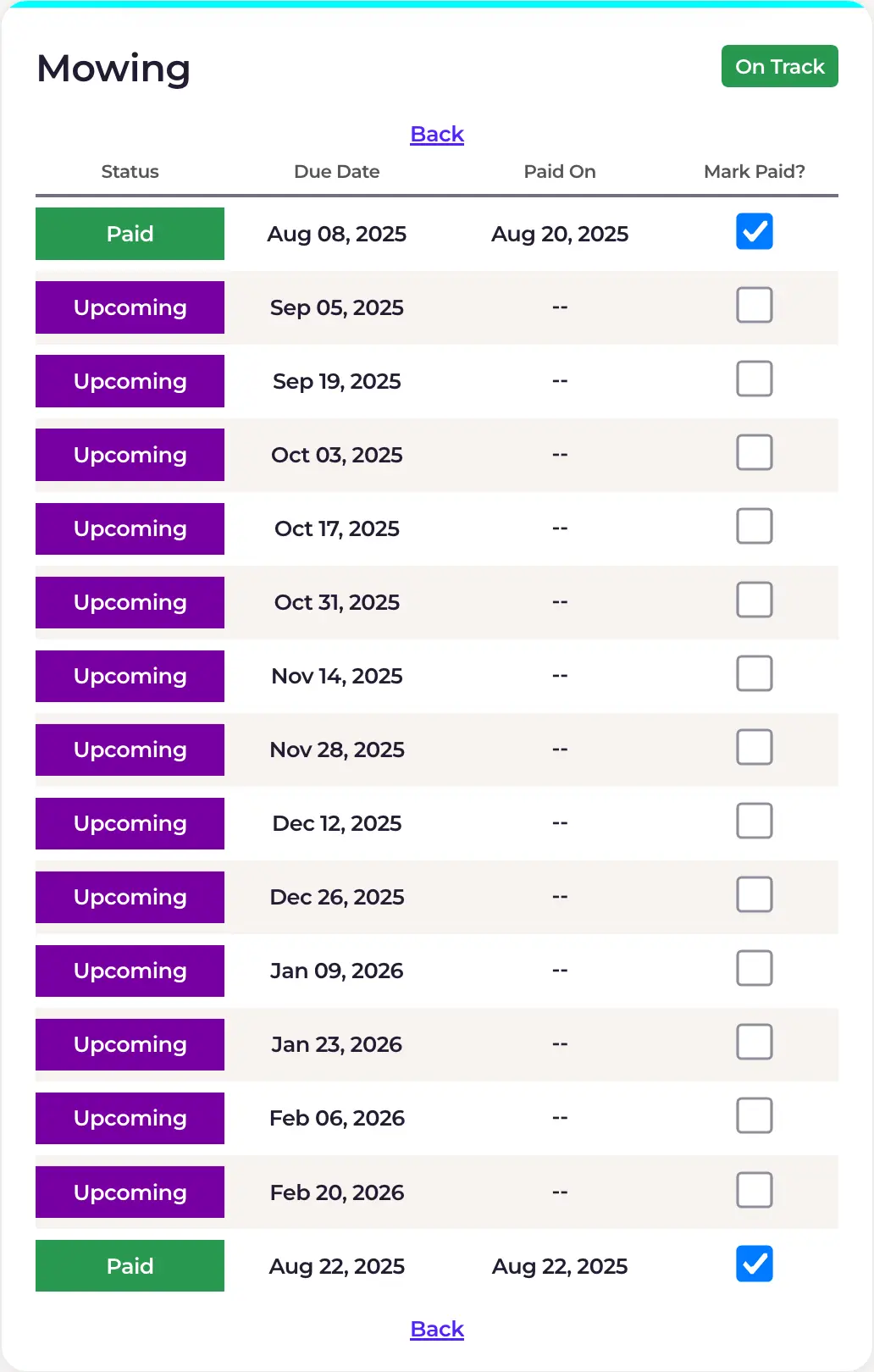 Payment Tracker